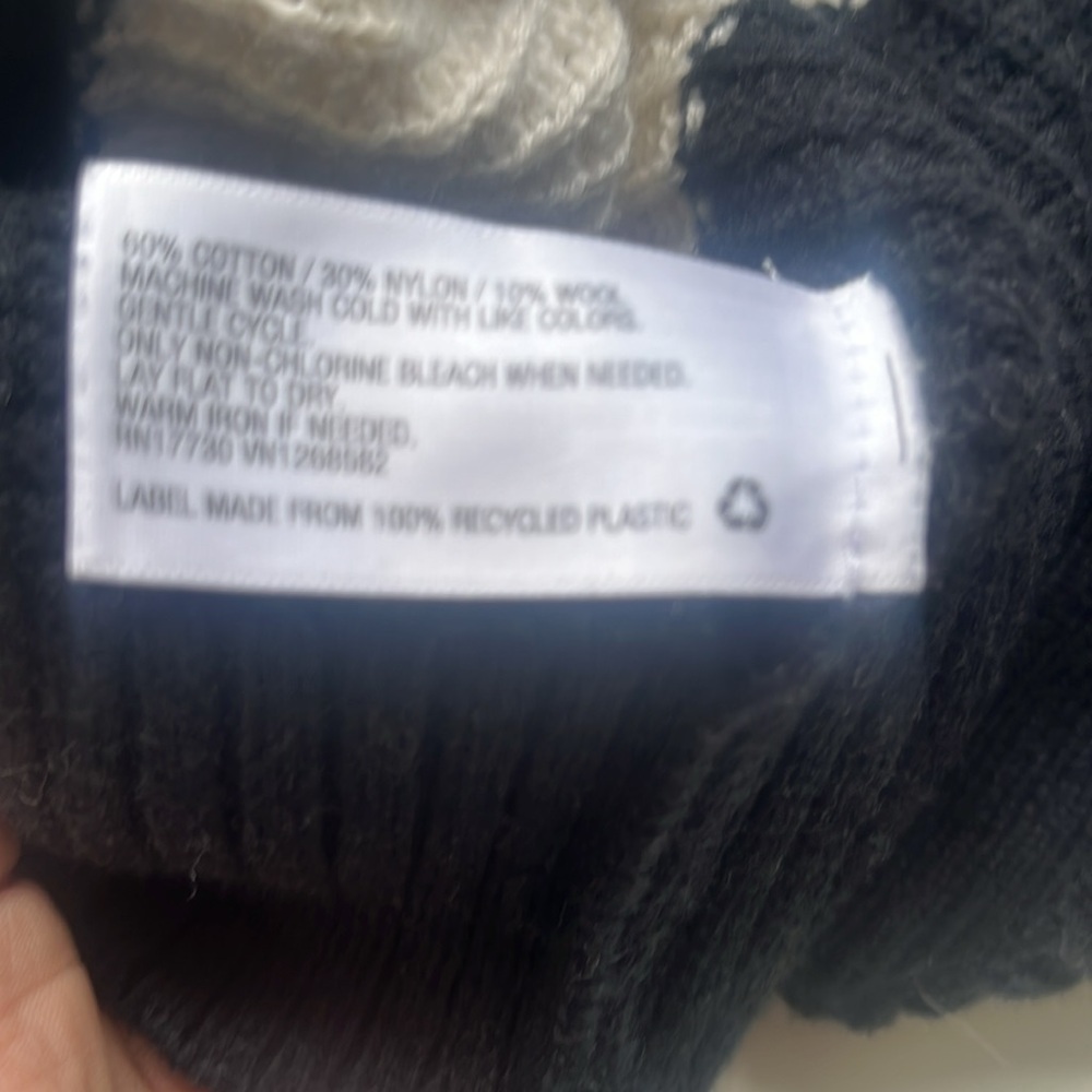 Victor Glemaud Black and White V-Neck Sweater Vest - Picture 5 of 5